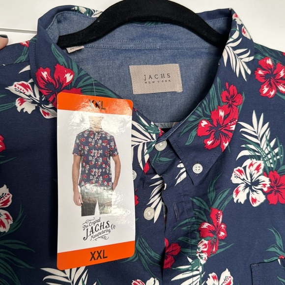 Jach’s N.Y. Hawaiian Button Up - Brand New - Mens XXL - Picture 2 of 3